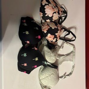 Pink and Victoria secret push up bra bundle!